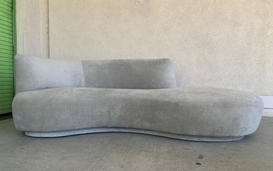 Vintage Serpentine Sofa With Plinth Base