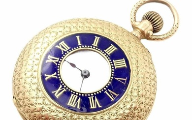 Vintage! Swiss 14k Yellow Gold Ladies Pocket Watch 33mm High Grade Movement