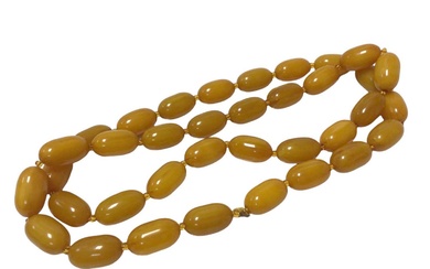 Vintage amber necklace with butterscotch amber beads