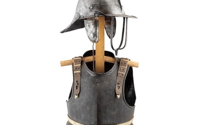 Ⓦ A COMPOSITE ENGLISH HARQUEBUSIER'S ARMOUR, MID-17TH CENTURY