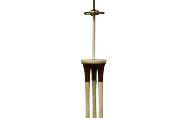 Walnut & Marble Mid-Century Modern Table Lamp