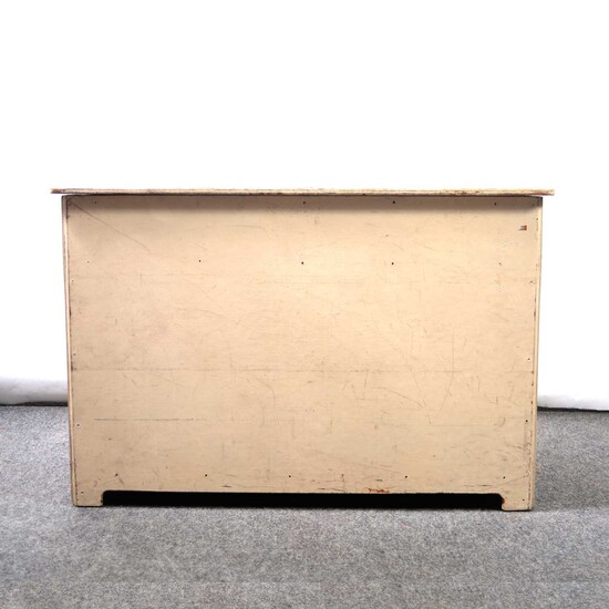 White painted ply blanket box