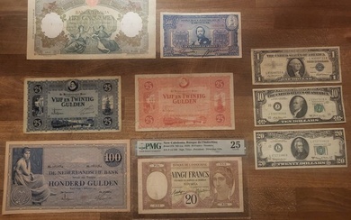 World. - 9 banknotes - various dates