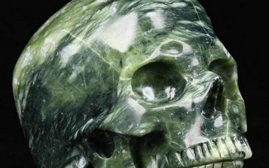 Xiuyan Jade Carved Skeleton Skull