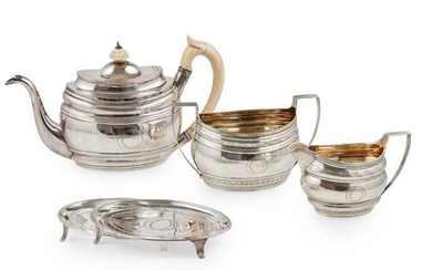 Y A George IV matched four piece tea service