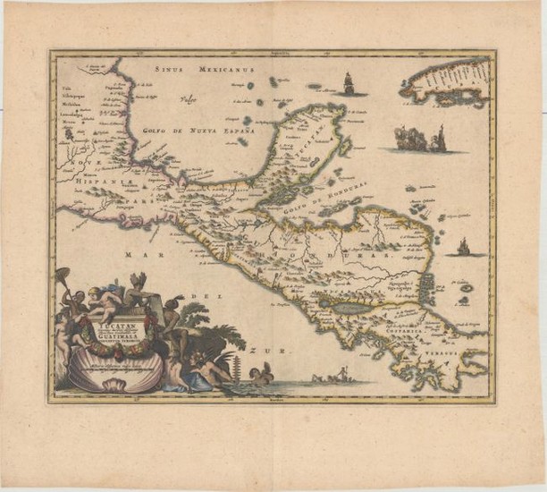 "Yucatan Conventus Iuridici Hispaniae Novae Pars Occidentalis, et Guatimala Conventus Iuridicus", Montanus/Ogilby