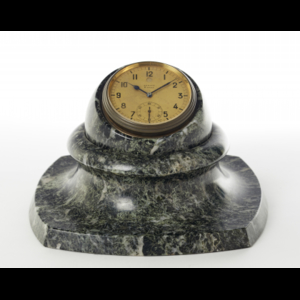 ZENITH Desk clock with marble base 1930s Weekly wind...
