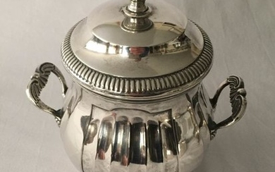 cache-pot sugar bowl - .800 silver - Italy - Second half 20th century