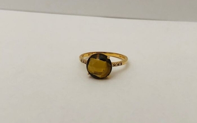 kiara - 18 kt. Yellow gold - Ring - 1.20 ct Topaz - Diamonds