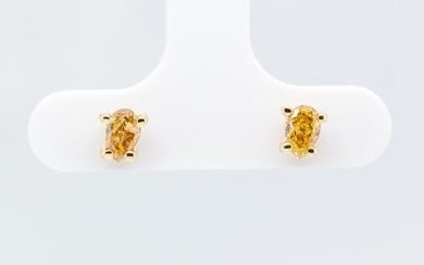 no reserve price - 14 kt. Yellow gold - Earrings - 0.62 ct