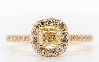 no reserve price - 14 kt. Yellow gold - Ring - 0.44 ct Diamond - Diamonds