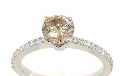 ***no reserve price** - 18 kt. White gold - Ring - 1.17 ct Diamonds
