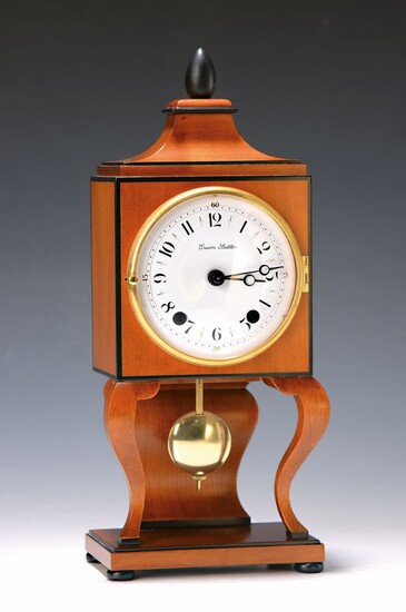 table clock, Erwin Sattler, around 1980, in Biedermeier...