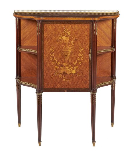 ? A French rosewood and tulipwood side cabinet