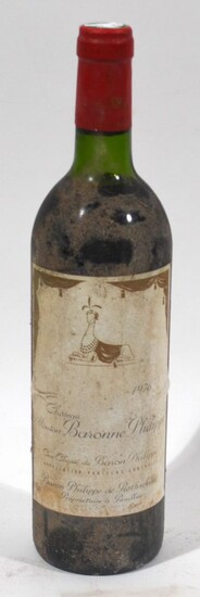 1 bouteille de CHATEAU MOUTON BARONNE PHILIPPE... - Lot 72 - Actéon - Compiègne Enchères