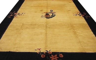 10 x 14 Brown Chinese Art Deco Rug