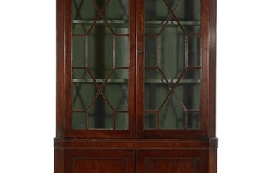 English oak corner cabinet