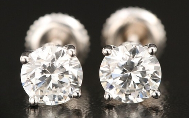 14K 1.62 CTW Lab Grown Diamond Stud Earrings with IGI Report