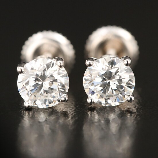 14K 1.62 CTW Lab Grown Diamond Stud Earrings with IGI Report