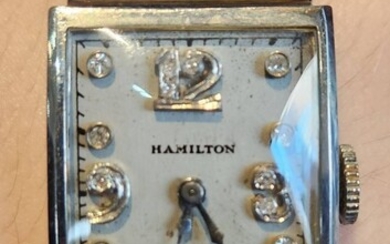 14k diamond Hamilton mans wristwatch