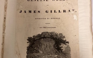 1830 James Gillray 2 vol "The Genuine Works of James Gillray engraved by himself"