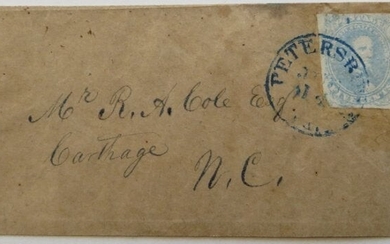 1862 Confederate Cover, Petersburg, CSA #4-2-Pa 5c