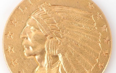 1912 INDIAN HEAD $2.50 U.S. GOLD COIN