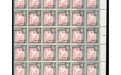 1934-52 mint collection on stocksheet with 1934 set in toned...