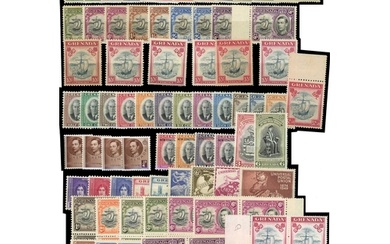 1938-51 collection on stocksheets, mint. The 1938 set ...