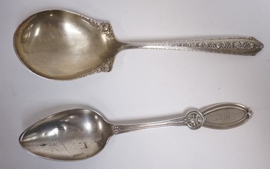 STERLING SILVER 2 SERVING SPOONS