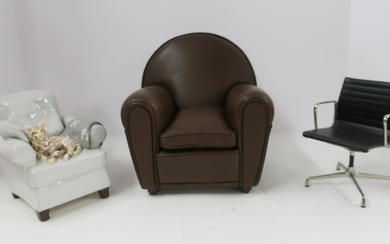 3 Miniature Chairs, incl. Poltrona Frau
