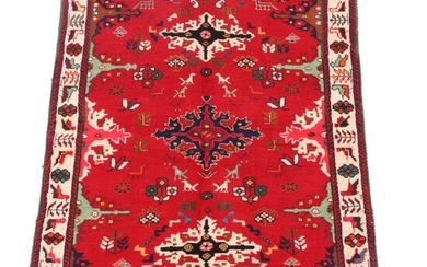 3'10 x 5'2 Hand-Knotted Caucasian Akstafa Wool Rug