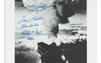 (WORLD WAR II--ENOLA GAY.) Two Photographs, each Signed by the pilot of the...