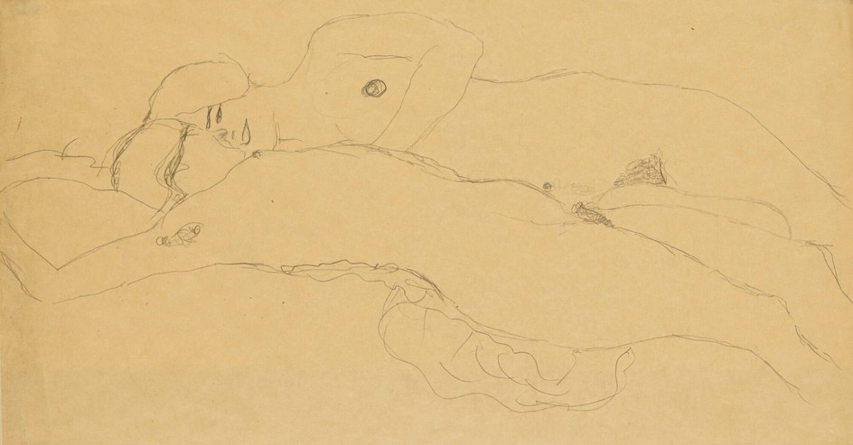 ZWEI LIEGENDE MÄDCHEN (TWO RECLINING GIRLS), Gustav Klimt