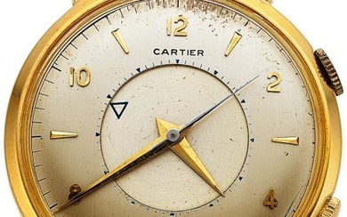54072: Cartier Extremely Rare 18k (E.W.C) Memovox Alarm