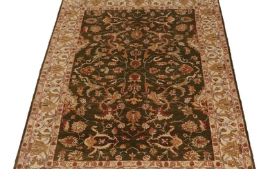5'5 x 8'4 Hand-Knotted Afghani Persian Tabriz Area Rug, 2000s