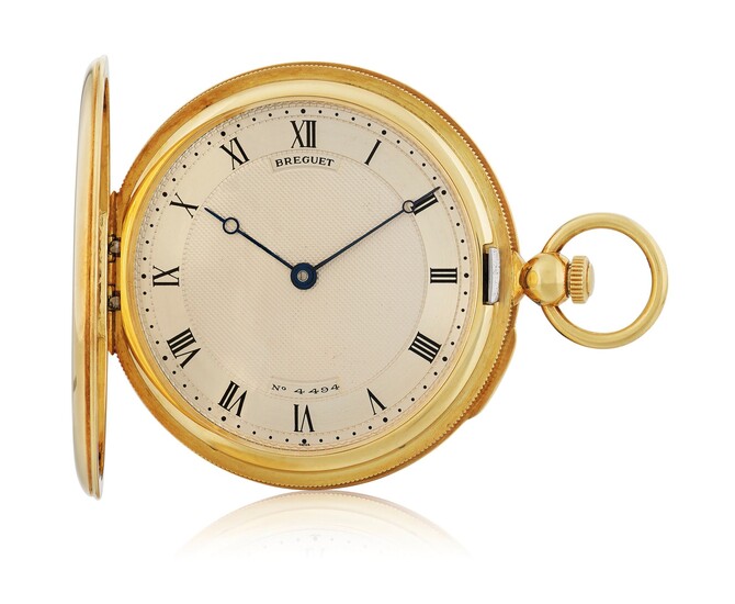 YELLOW GOLD HUNTING CASED WATCH CIRCA 1960, Breguet