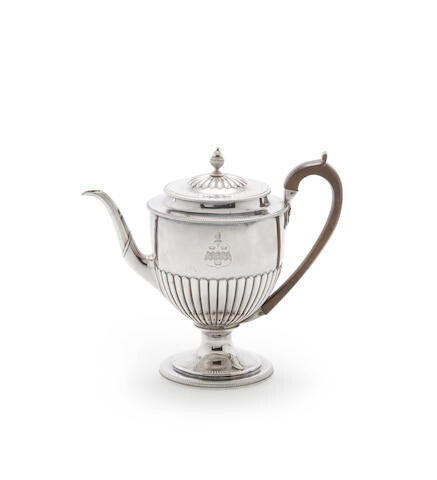 ROYAL INTEREST: A George III silver coffee pot