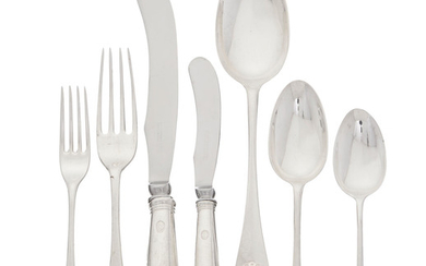 An American sterling silver flatware service for twelve