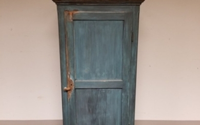 Country Blue-painted Pine Cupboard