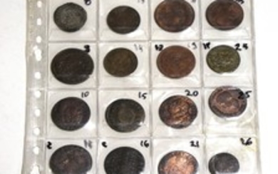 Ensemble de monnaies anciennes et modernes argent, cuivre et divers