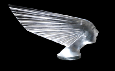 A fine 'Victoire' glass mascot by Rene Lalique, French, introduced 18th April 1928