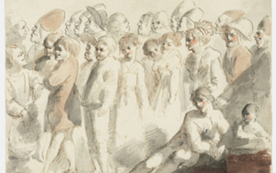 Francesco Novelli (Venice 1767-1836), A crowd scene