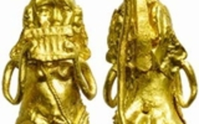 Gold and paste Eros earring Magna Graecia, 3rd century BC;...