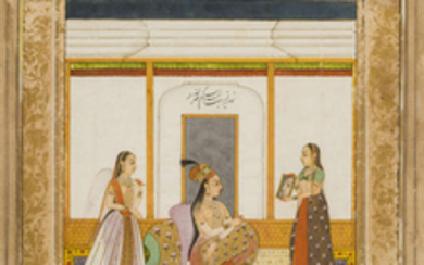 India.- Deccan.- Indian School (mid 18th century) Vilaval Ragini, opaque pigments heightened with gold, [circa 1750].