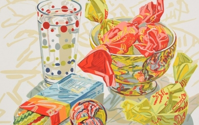 Janet Fish "Still Life with Candy” Lithograph, Signed Edition - Janet Fish (b, 1938)