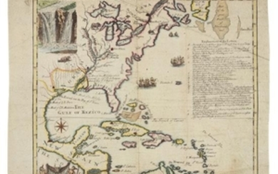 * JOUTEL, Henri (1640?-1735). A new map of the Country of Louisiana and of ye River Missisipi in North America doscou'd by Mons. de la Salle in ye years 1681 and 1686 as allso of several other rivers before unknown and falling into ye Bay of St...
