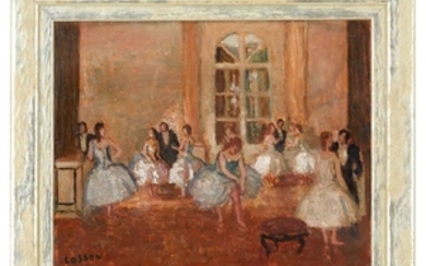 Marcel COSSON (1878 1956) Le foyer de l Opéra Huil…