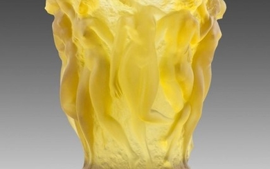René Lalique (1860-1945) Bacchantes Yellow Glass