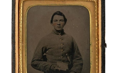 Sixth Plate Tintype of Confederate Soldier from Alabama